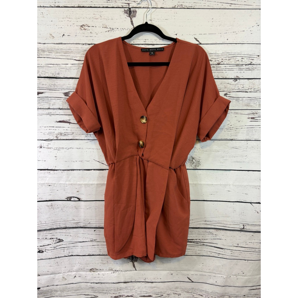 Women's HYFVE Rust Short Sleeve Romper M
